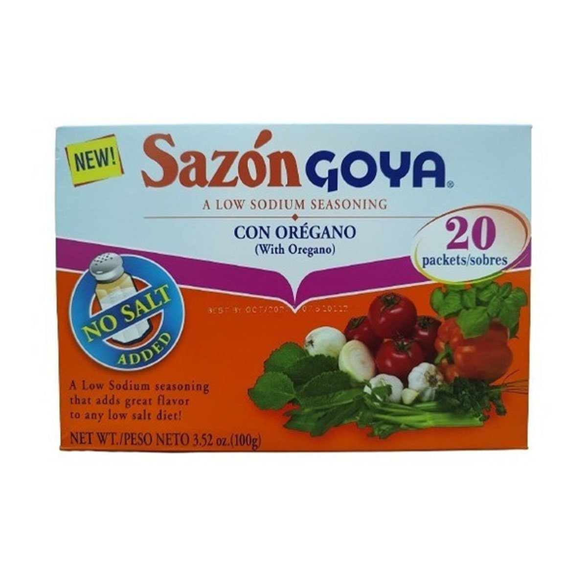 Sazón Goya Con Orégano 20 U X 5 G Panavana